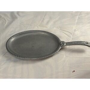 Wilton Armetale Gourmet Grillware Sizzler Server Plate Rope Border Pewter Look
